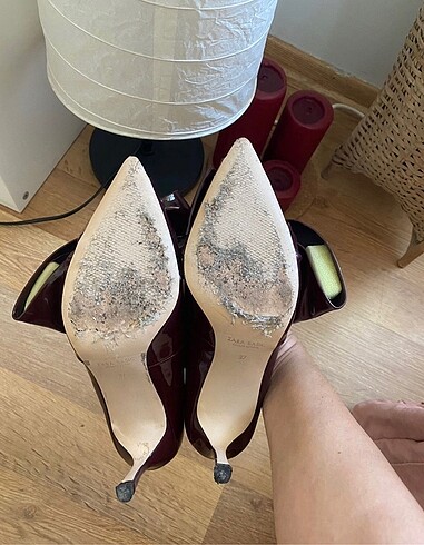 37 Beden bordo Renk Zara topuklu ayakkabı
