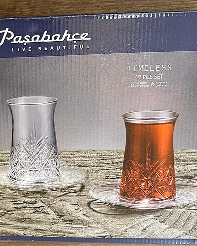  Beden beyaz Renk Paşabahçe timeless 12 parça çay bardağı takımı