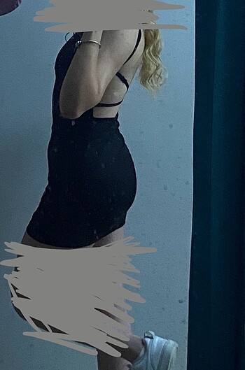 Zara zara sırt detaylı elbise