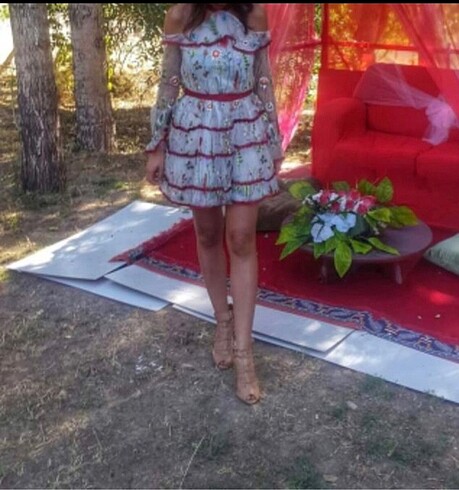 s Beden çeşitli Renk Çiçekli elbise