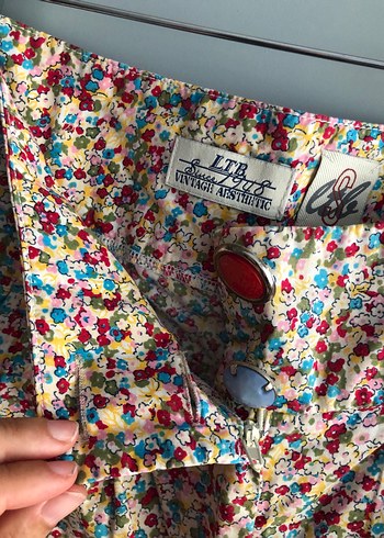 Çiçek Desenli Pamuklu Mini Hamile Şortu - Görsel 3