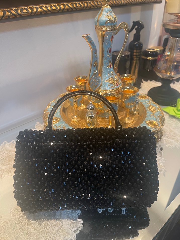 Kristal boncuk çanta - Görsel 2