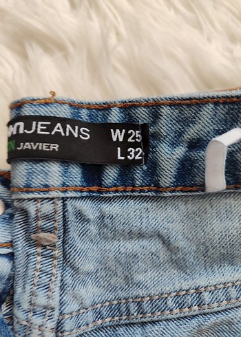 Kadın Mavi Pastel Bol Kesim Midi Jean - Görsel 2