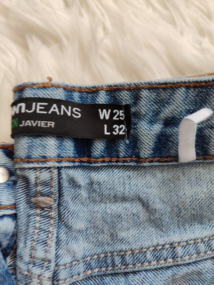 Kadın Mavi Pastel Bol Kesim Midi Jean - Görsel 2