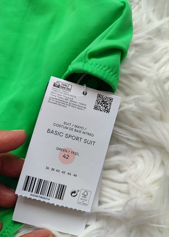 Yeşil Basic Kadın Mayo - Görsel 5