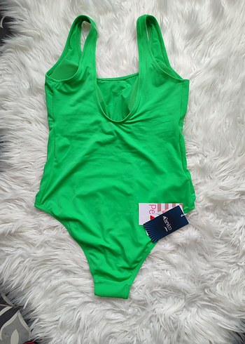 Yeşil Basic Kadın Mayo - Görsel 6