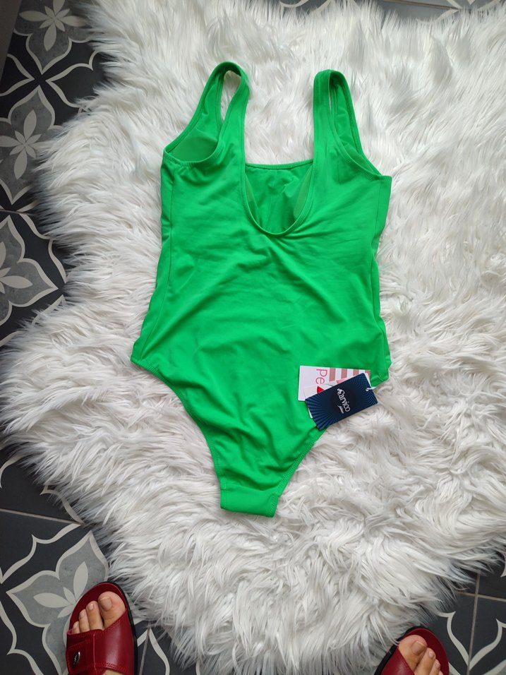 Yeşil Basic Kadın Mayo - Görsel 2