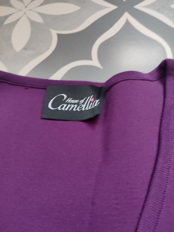 Mor Uzun Kollu Triko Kadın Elbise - Görsel 3