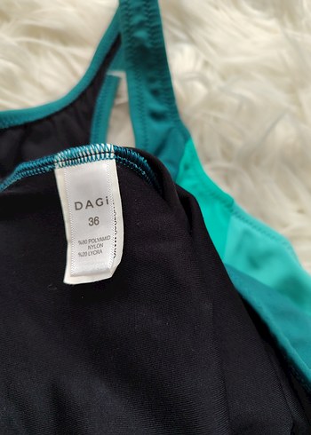 Fermuarlı Turkuaz Kadın Mayo, dagi mayo - Görsel 3