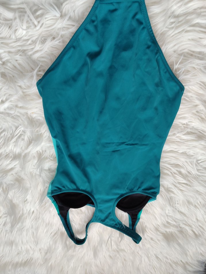 Fermuarlı Turkuaz Kadın Mayo, dagi mayo - Görsel 2