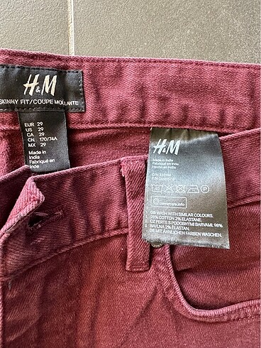 29 Beden bordo Renk H&M pantolon