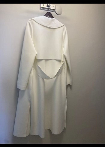 l Beden beyaz Renk Kadın Beyaz Uzun Minimalist kap