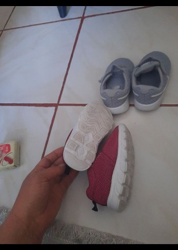 Gri Çocuk Spor Ayakkabı Velcro - Görsel 4