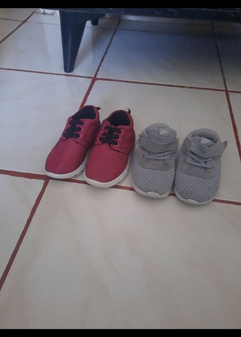 Gri Çocuk Spor Ayakkabı Velcro - Görsel 2