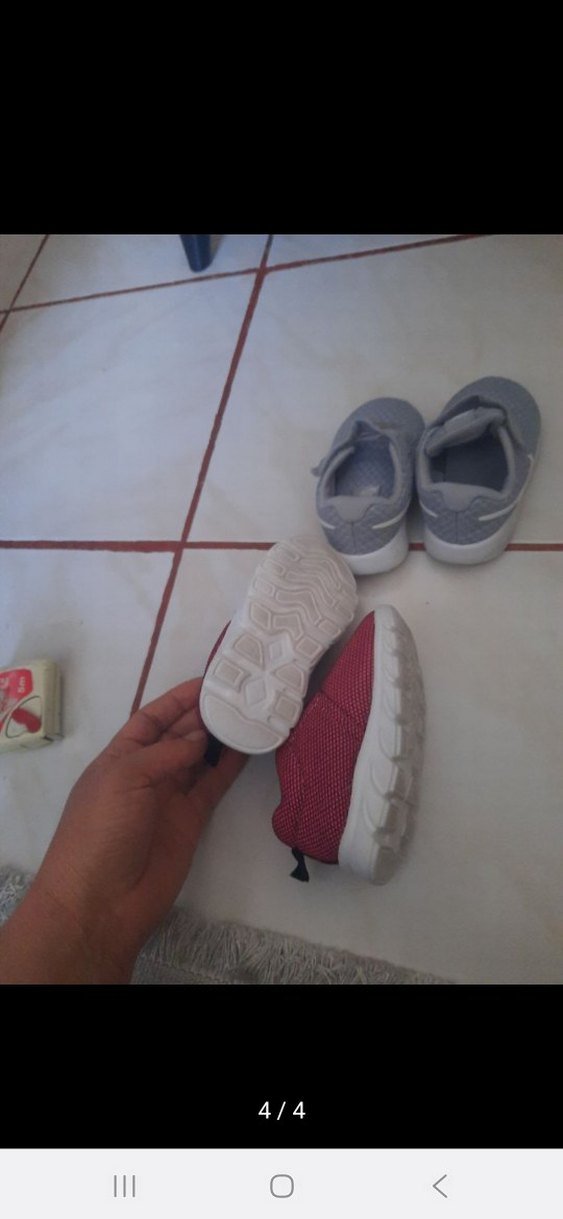 Gri Çocuk Spor Ayakkabı Velcro - Görsel 4