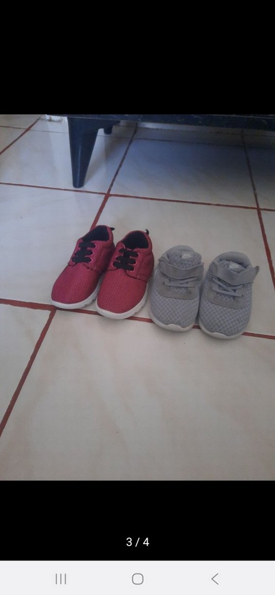 Gri Çocuk Spor Ayakkabı Velcro - Görsel 2