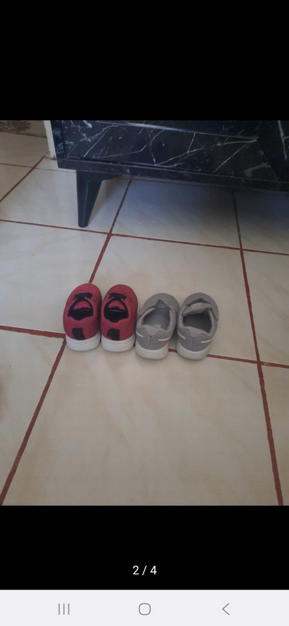 Gri Çocuk Spor Ayakkabı Velcro - Görsel 3