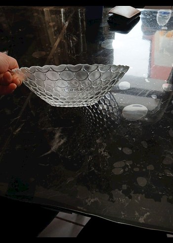 şeffa Yılan Desenli Cam Tabak - Görsel 4