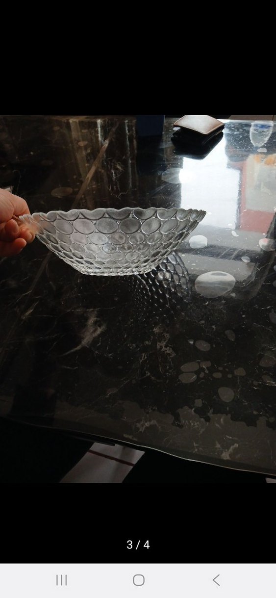 şeffa Yılan Desenli Cam Tabak - Görsel 4