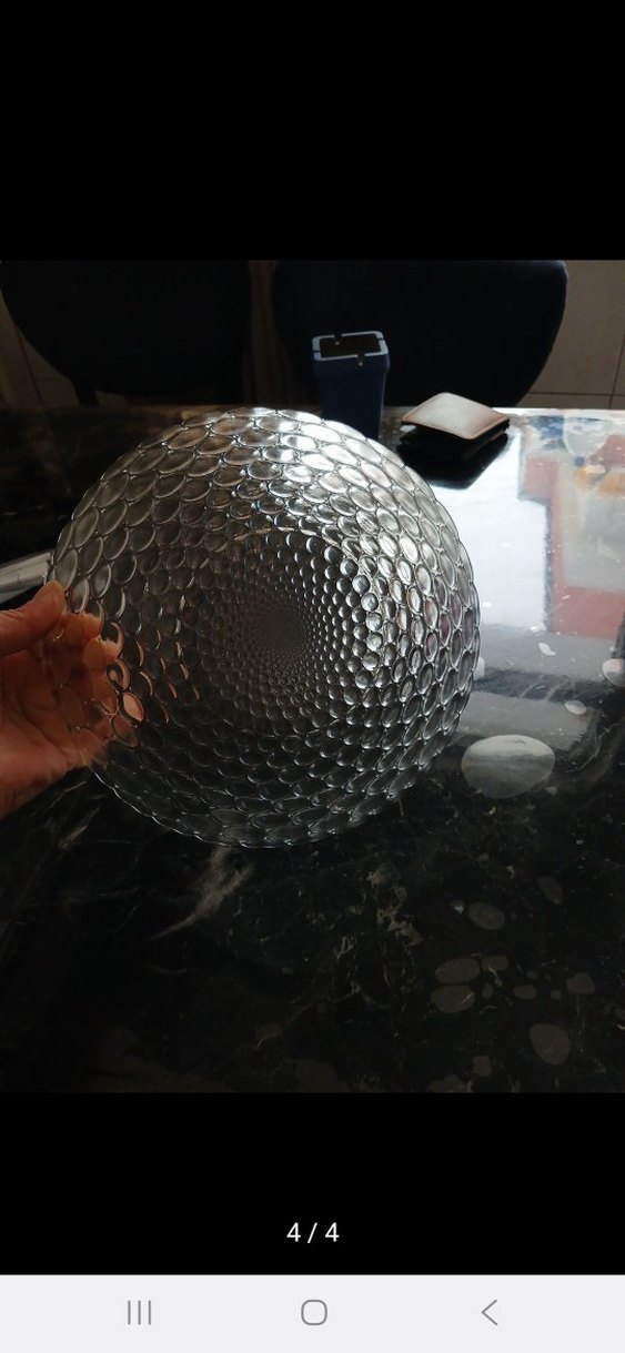 şeffa Yılan Desenli Cam Tabak - Görsel 3