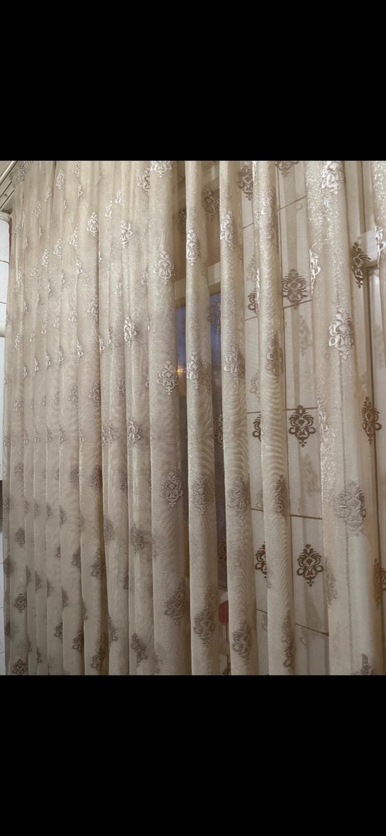 bej Tül Perde 2 3 ay kullandım - Görsel 2