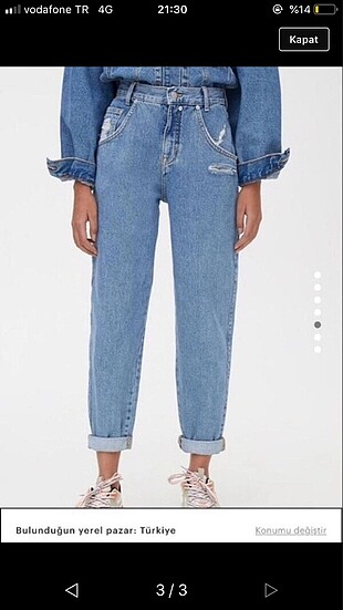 Pull and bear mom pantolon