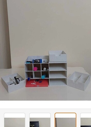 Diğer ÇOK AMAÇLI 3 BÖLMELİ OFİS DÜZENLEYECİ MERMER DESENLİ 