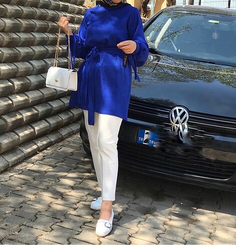 36-42 beden Kolları bağcıklı tunik