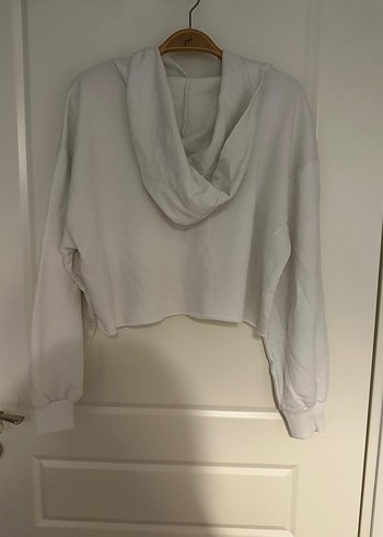 Defacto Beyaz Baskılı Kapüşonlu Kadın Sweatshirt