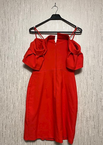 Drapeli Straplez Midi Elbise - Görsel 3