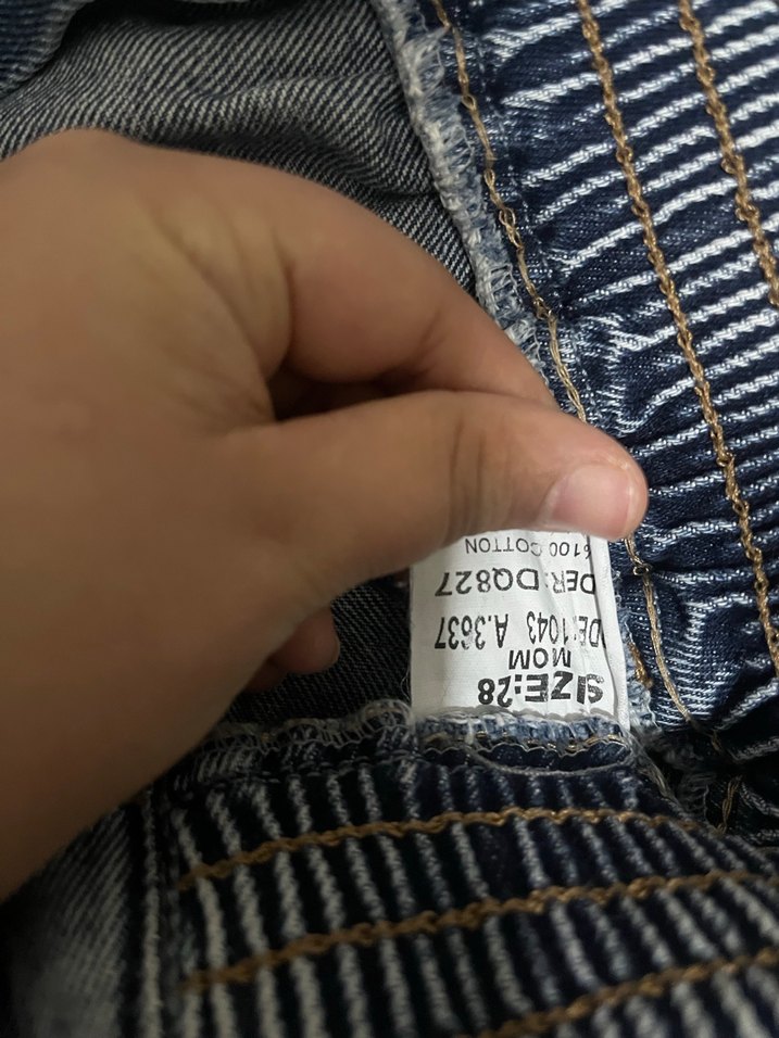 Düğmeli Gri Kadın Kot Pantolon - Görsel 3