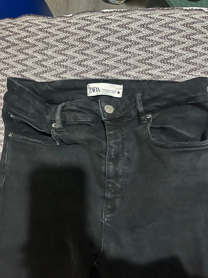 Siyah Zara Kadın Kot Pantolon - Görsel 2