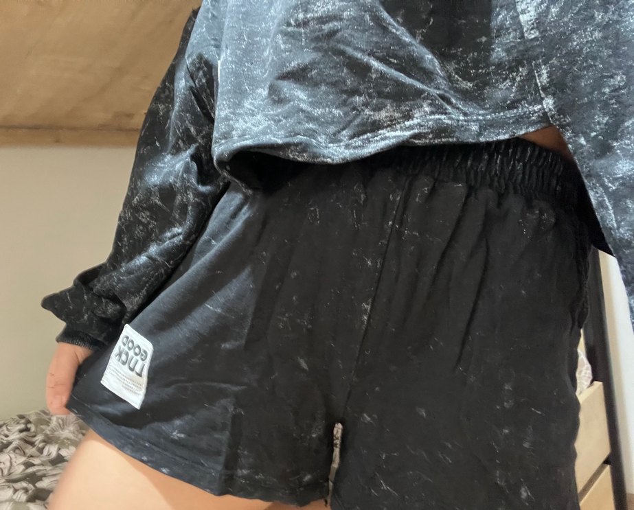 Kadın Siyah Batik Desen Mini Eşofman Takımı - Görsel 4