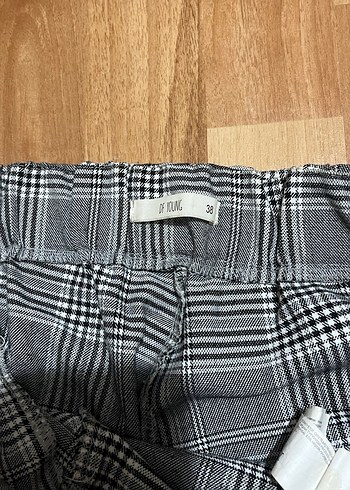 Tokalı Ekose Kadın Mini Etek - Görsel 6