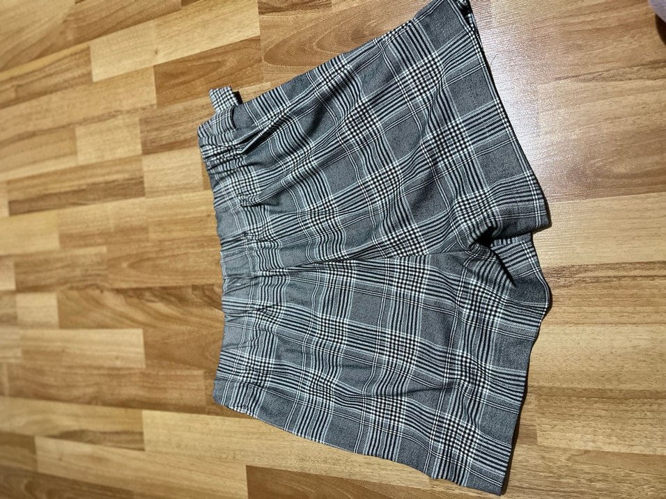 Tokalı Ekose Kadın Mini Etek - Görsel 4