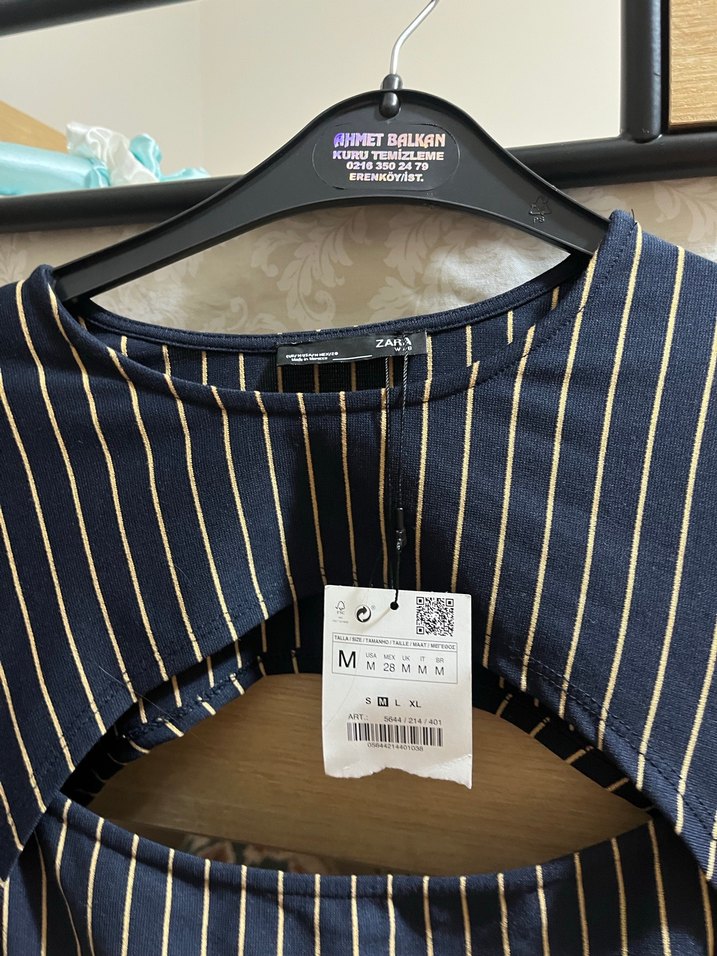 Çizgili, Uzun Kollu, Kadın Bluz - Görsel 3