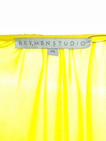 36 Beden sarı Renk Beymen Studio Bluz %70 İndirimli.