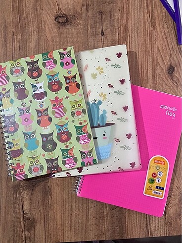 3 adet defter