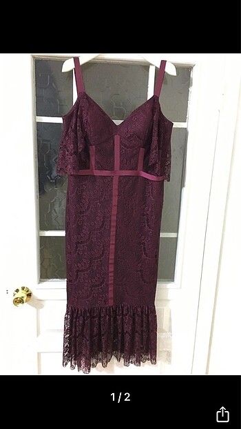 bordo elbise