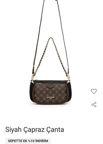 Pierre Cardin Zincir Detaylı Kahverengi Çapraz Çanta - Görsel 4