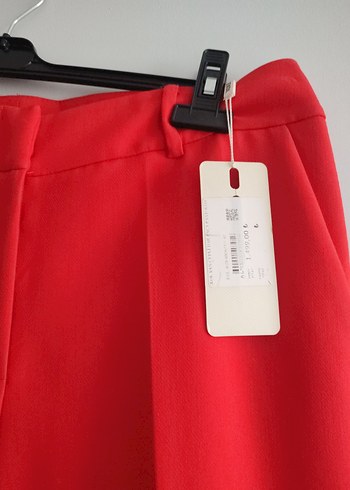 ekol marka mercan renkli Kadın Kumaş Pantolon - Görsel 6