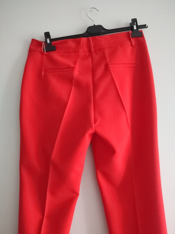 ekol marka mercan renkli Kadın Kumaş Pantolon - Görsel 5