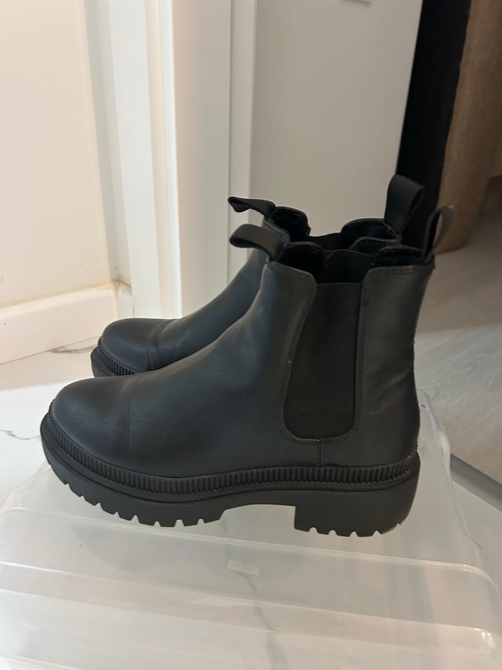 Zara Siyah deri  Kadın Bot - Görsel 3