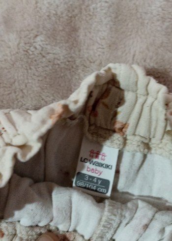 LC Waikiki Kız Çocuk Bej Nakışlı Keten Etek