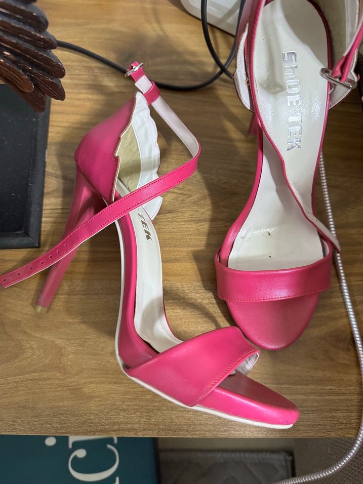 Pembe Topuklu Kadın Ayakkabı - Görsel 3