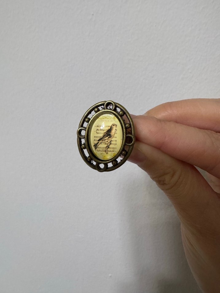 Vintage Düğmeli Kadın Yüzük - Görsel 3