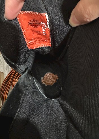 Siyah Deri Harley-Davidson Tokalı Biker Bot - Görsel 5