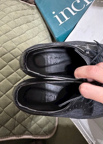 Siyah Klasik Ayakkabı Velcro Bağcıklı - Görsel 3