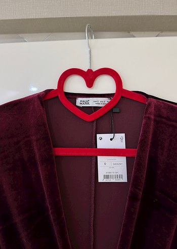 Bordo Uzun Kollu Drapeli Kadın Abiye Elbise - Görsel 5