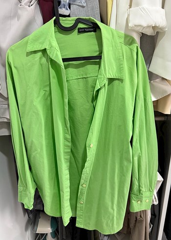 Quzu Oversize Yeşil Gömlek